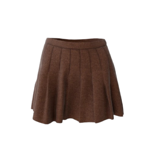 Saia curta castanha para mulher
